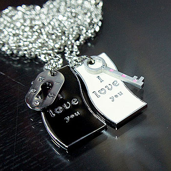 金屬項鍊套組-I love U波浪系列